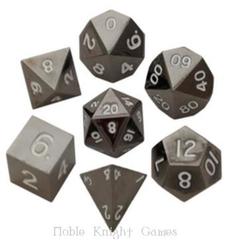 Metallic Dice 16mm Sterling Gray Metal Dice Set